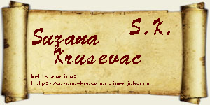 Suzana Kruševac vizit kartica